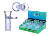 Clover Clear Funnel Shape Flat Handle Bowl Display Set 12 Pcs Set